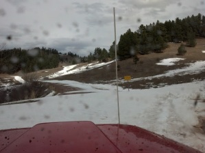 The pass snowed in still! 